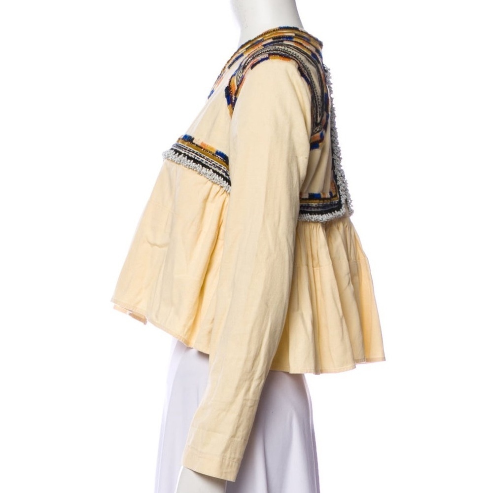 Isabel Marant Sachi Embroidered Yellow Women's Jacket - Picture 2 of 6